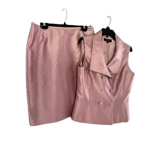 Tahari LUXE ASL Vest Skirt Suit